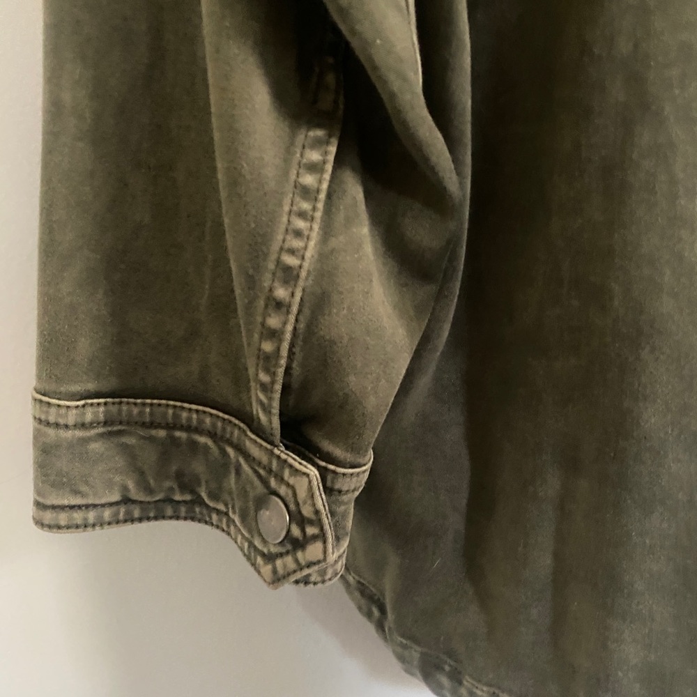 Splendid Dune Faux Fur Trim Cargo Anorak Jacket in Vintage Army size Small - Picture 10 of 11
